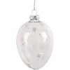 Clayre & Eef 6GL4463 Pendentif de Pâques Oeuf 7x10 cm Transparent Verre