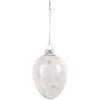 Clayre & Eef 6GL4463 Pendentif de Pâques Oeuf 7x10 cm Transparent Verre