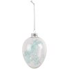 Clayre & Eef 6GL4466 Suspension décorative Oeuf 7x10cm Transparent avec fleurs