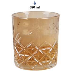 Clayre & Eef 6GL4885 Verre à boire Amber 8x9...