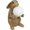 Clayre & Eef 6LMP790 Lampe de table lapin or G9 max 60W 27x19x35 cm