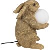 Clayre & Eef 6LMP790 Lampe de table lapin or G9 max 60W 27x19x35 cm