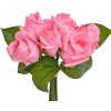 Clayre & Eef 6PL0238 Bouquet de fleurs artificielles avec 6 roses roses 16x16x24 cm