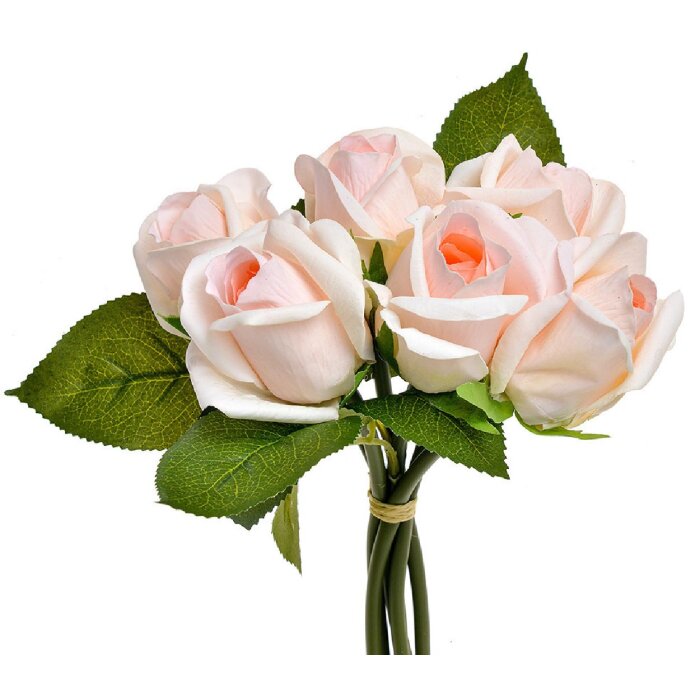 Clayre & Eef 6PL0239 Bouquet de fleurs artificielles avec 6 roses 16x16x24 cm