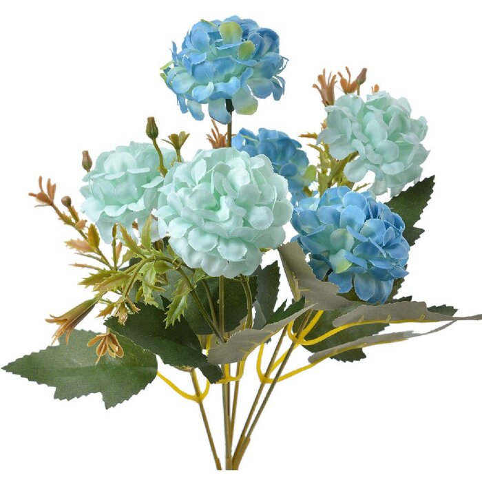 Clayre & Eef 6PL0265 Fleur artificielle 15x10x30 cm bleu vert