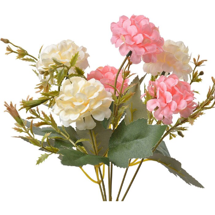 Clayre & Eef 6PL0266 Fleur artificielle rose/blanche 15x10x30 cm