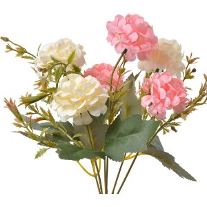 Clayre & Eef 6PL0266 Fleur artificielle rose/blanche...