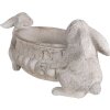 Clayre & Eef 6PR5054 Décoration Pot de fleurs Lapin 43x19x19 cm Aspect pierre