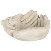 Clayre & Eef 6TE0502 Mangeoire pour oiseaux en forme de main Beige 23x21x9 cm