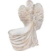 Clayre & Eef 6TE0505 Pot de fleurs blanc pierre baroque 22x13x30 cm