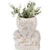 Clayre & Eef 6TE0508 Pot de fleurs ange 23x13x25 cm Vintage blanc