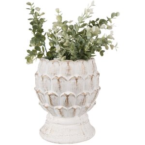 Clayre & Eef 6TE0510M Pot de fleurs blanc Ø...