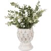 Clayre & Eef 6TE0510S Pot de fleurs blanc Ø 11x13 cm