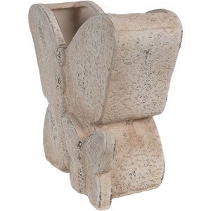 Clayre & Eef 6TE0514 Pot de fleurs papillon beige...