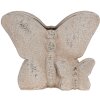 Clayre & Eef 6TE0514 Pot de fleurs papillon beige 24x10x19 cm