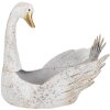 Clayre & Eef 6Y5513 Porte-plantes Cygne blanc 44x26x43 cm