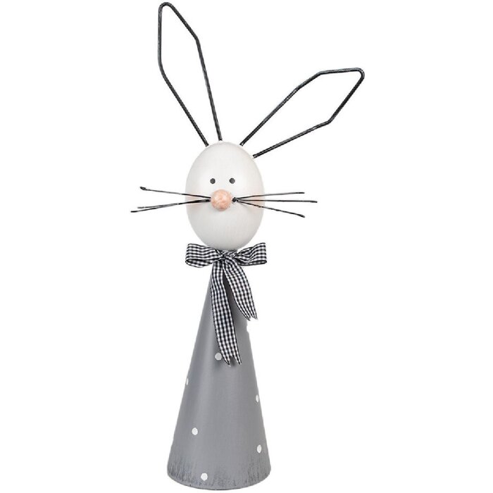 Clayre & Eef 6Y5593 Décoration Lapin Gris Blanc 21x11x48 cm