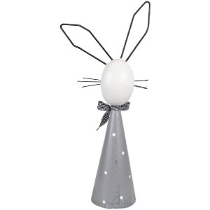 Clayre & Eef 6Y5593 Décoration Lapin Gris Blanc 21x11x48 cm