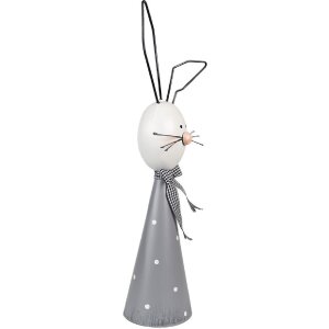 Clayre & Eef 6Y5593 Décoration Lapin Gris Blanc 21x11x48 cm