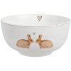 Clayre & Eef BSLCBO Bol de soupe blanc marron Ø 14x7 cm 500 ml