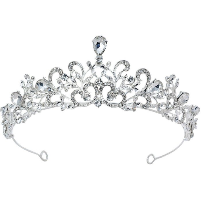 Juleeze JZCR0013 Couronne argent Ø 14x5 cm métal demi-cercle