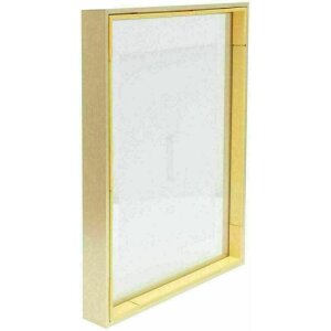 Deknudt S028A1 Cadre en verre or Barre en aluminium Effet photo flottant 15x20cm 20x25cm