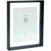 Deknudt S028K2 Cadre en verre Noir Barre en aluminium Effet photo flottant 13x18 18x24cm