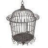 Clayre & Eef 5Y1201 Décoration Cage à oiseaux Marron Gris Ø 36x47/75 cm