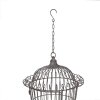 Clayre & Eef 5Y1201 Décoration Cage à oiseaux Marron Gris Ø 36x47/75 cm