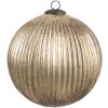 Clayre & Eef 6GL4549XL Boule de Noël Couleur or Ø 24x24 cm Style classique