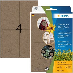 HERMA 2074 Étiquettes polyvalentes 52 x 82 mm...