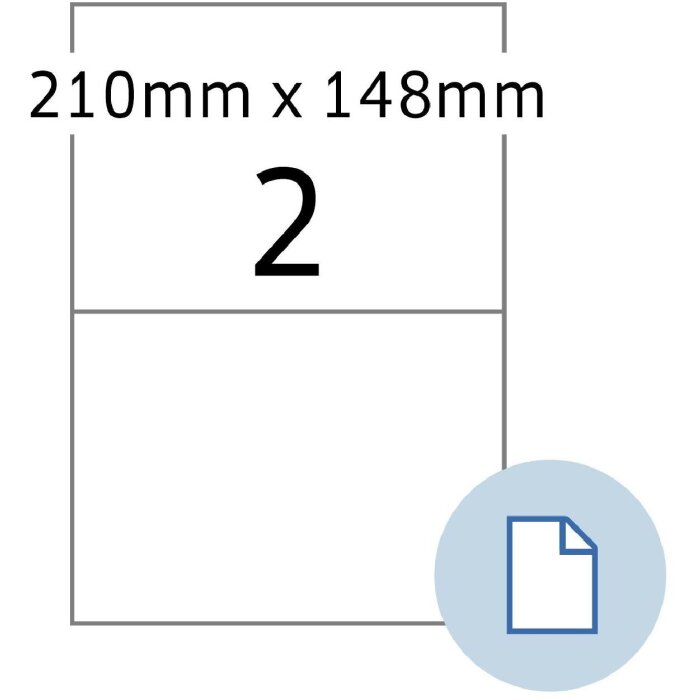 HERMA 8402 Étiquettes de feuille A4 papier blanc 210x148 mm 500 feuilles 1000 étiquettes