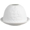 Clayre & Eef 6CE1829 Bougeoir blanc Ø 12x8 cm Porcelaine style campagnard