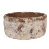 Clayre & Eef 6TE0529L Pot de fleurs terre cuite beige marron Ø 23x11 cm style rustique