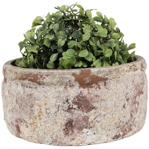 Clayre & Eef 6TE0529M Pot de fleurs Beige Marron Ø 18x8 cm