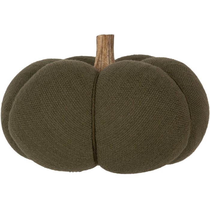 Clayre & Eef 65396 Déco Citrouille Vert Ø 20x14 cm Style campagne