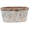 Clayre & Eef 6TE0528M Pot de fleurs Terracotta Beige Bleu 19x11x10 cm style rustique