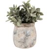 Clayre & Eef 6TE0535 Pot de fleurs Terracotta Beige Bleu Ø 14x14 cm style rustique