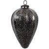 Clayre & Eef 6GL4530M Boule de Noël noir argenté Ø 14x19 cm