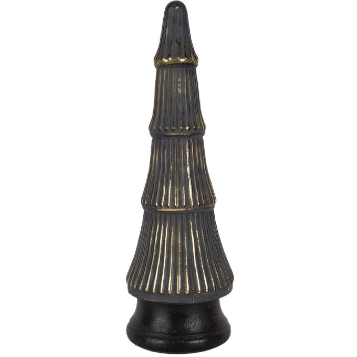 Clayre & Eef 65383 Sapin de Noël Or Gris Ø 15x45 cm