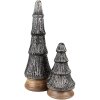 Clayre & Eef 65386 Sapin de Noël argenté noir Ø 13x24 cm