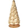 Clayre & Eef 65390 Sapin de Noël or Ø 15x32 cm verre bois style campagnard