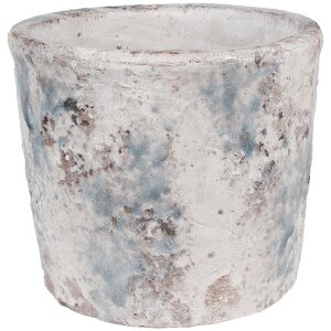 Clayre & Eef 6TE0520L Pot de fleurs terre cuite blanc...