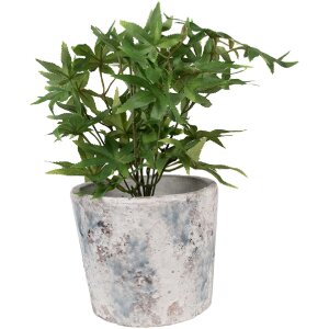 Clayre & Eef 6TE0520L Pot de fleurs terre cuite blanc...