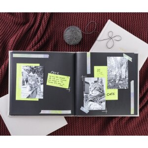 Hama Album-livre Memories 25x25cm 50 pages noires Gris