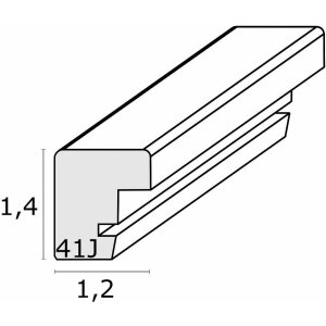 Deknudt S41JD1 cadre en bois argenté 15,0 x 15,0 cm