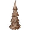 Clayre & Eef 6PR4363 Décoration de Noël Arbre LED brun doré Ø 14x33 cm