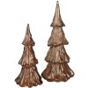 Clayre & Eef 6PR4363 Décoration de Noël Arbre LED brun doré Ø 14x33 cm