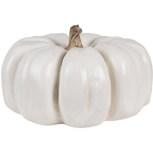 Clayre & Eef 6PR4366 Déco Citrouille Blanc Polyrésine Ø 27x16 cm