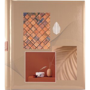 Hama Album autocollant Singo II 28x31cm 20 pages blanches beige terracotta vert